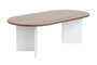 Nordure Mesa de Centro Sable Walnut, White. Mesa de Salón Elegante con Tablero de Partículas Recubierto de Melamina de 18mm en Color Nogal y Blanco.
